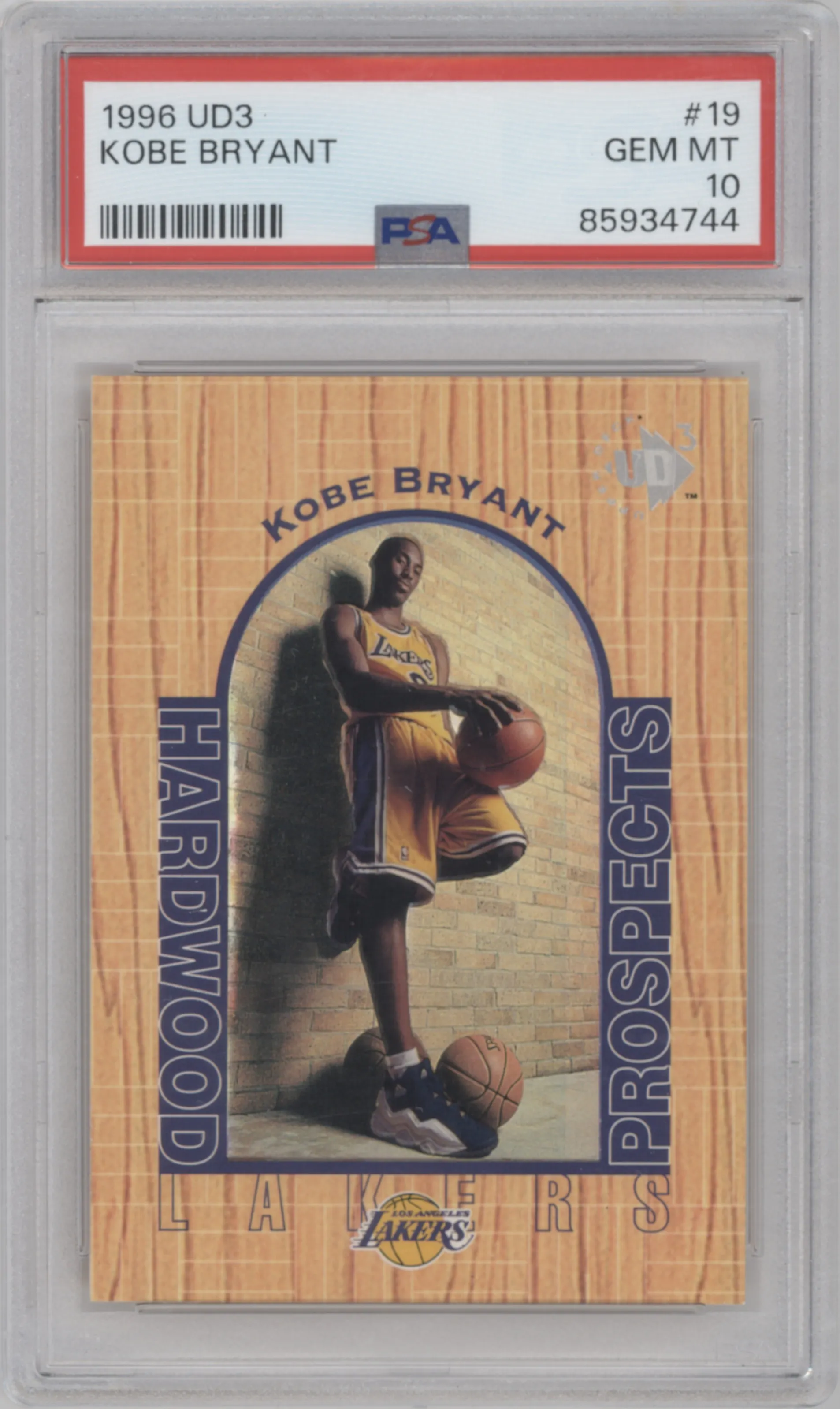 1996 Upper Deck UD3 Kobe Bryant #19 PSA 10