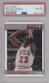 Michael Jordan from the 2007-08 Fleer set graded by PSA and given an overall grade of 8.