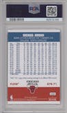 Michael Jordan from the 2007-08 Fleer set graded by PSA and given an overall grade of 8.