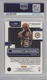 Bennedict Mathurin from the 2022-23 Panini Donruss Optic  set featuring a Choice parallel graded by PSA and given an overall grade of 10.