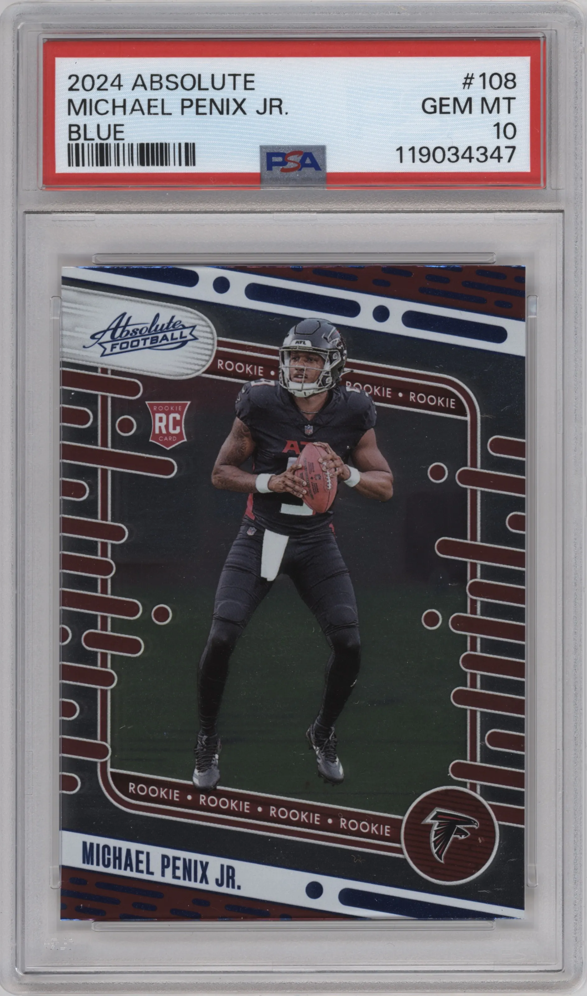 2024 Panini Absolute Michael Penix Jr. Blue PSA 10