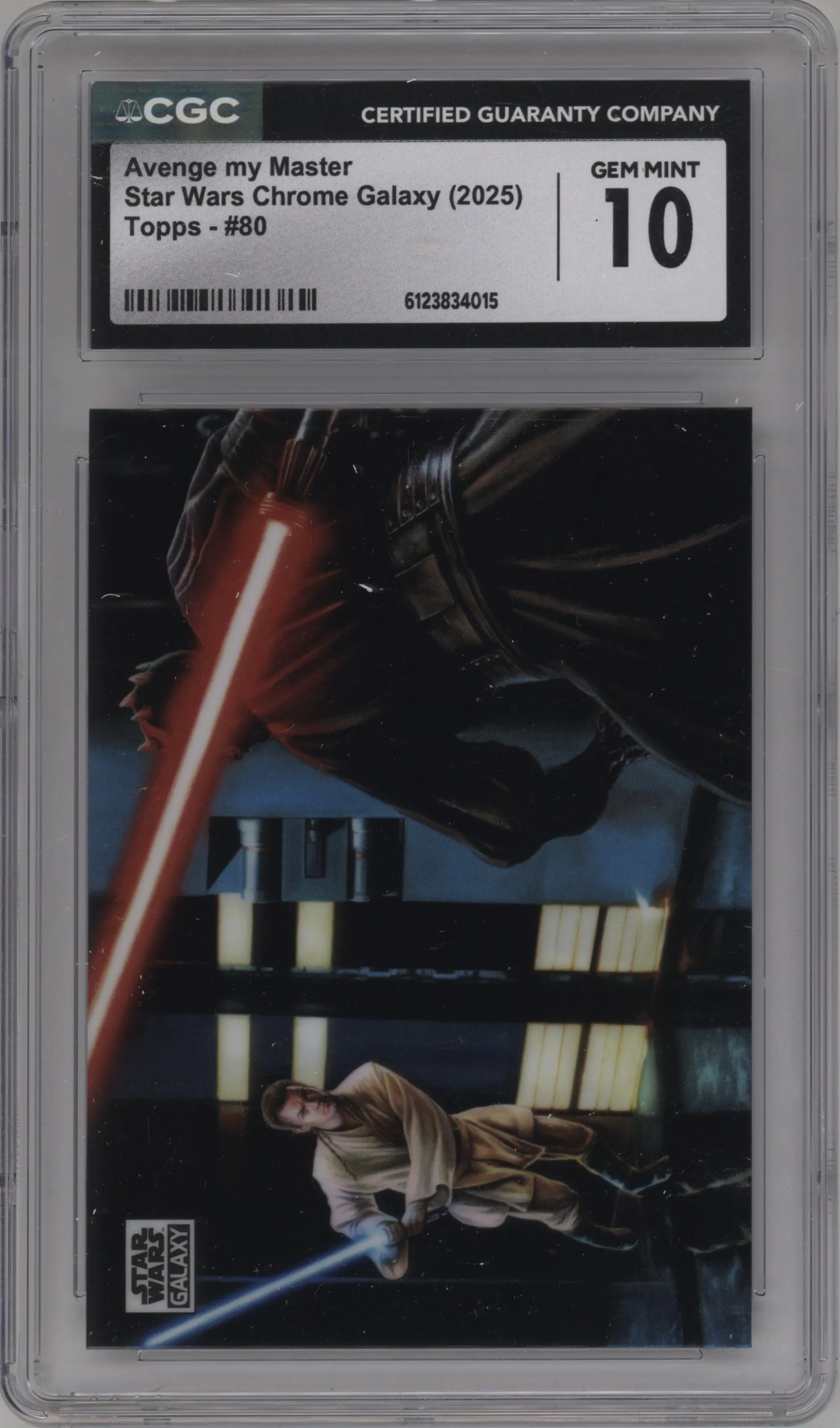 2025 Topps Chrome Star Wars Galaxy Avenge my Master #80 CGC 10