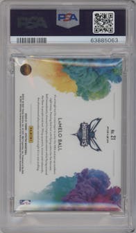LaMelo Ball from the 2020-21 Panini Spectra set graded by PSA and given an overall grade of 10.