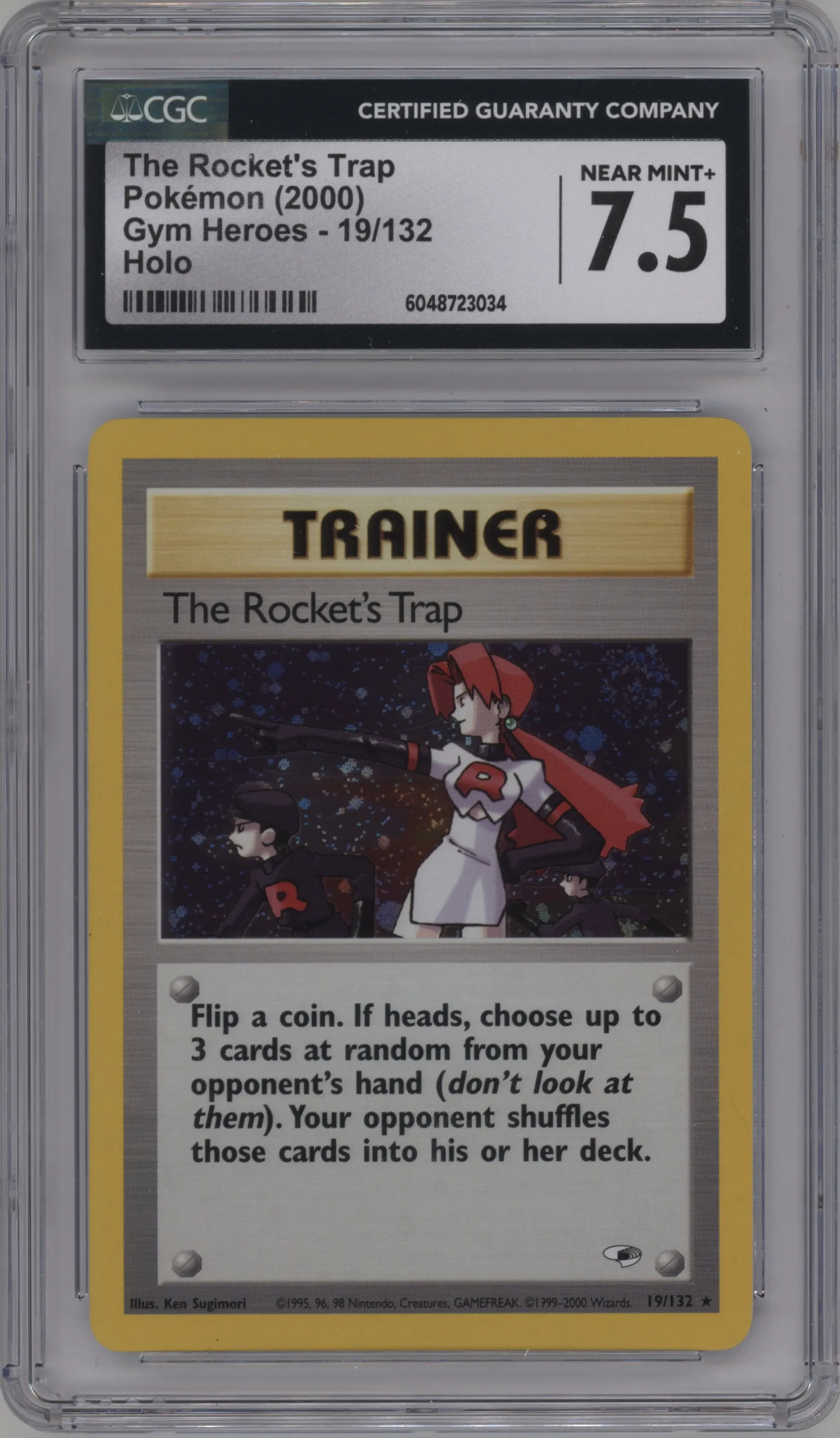 2000 Pokemon GH Gym Heroes The Rocket's Trap #19 CGC 7.5