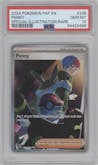 Penny from the 2024 Pokemon SV set graded by PSA and given an overall grade of 10.