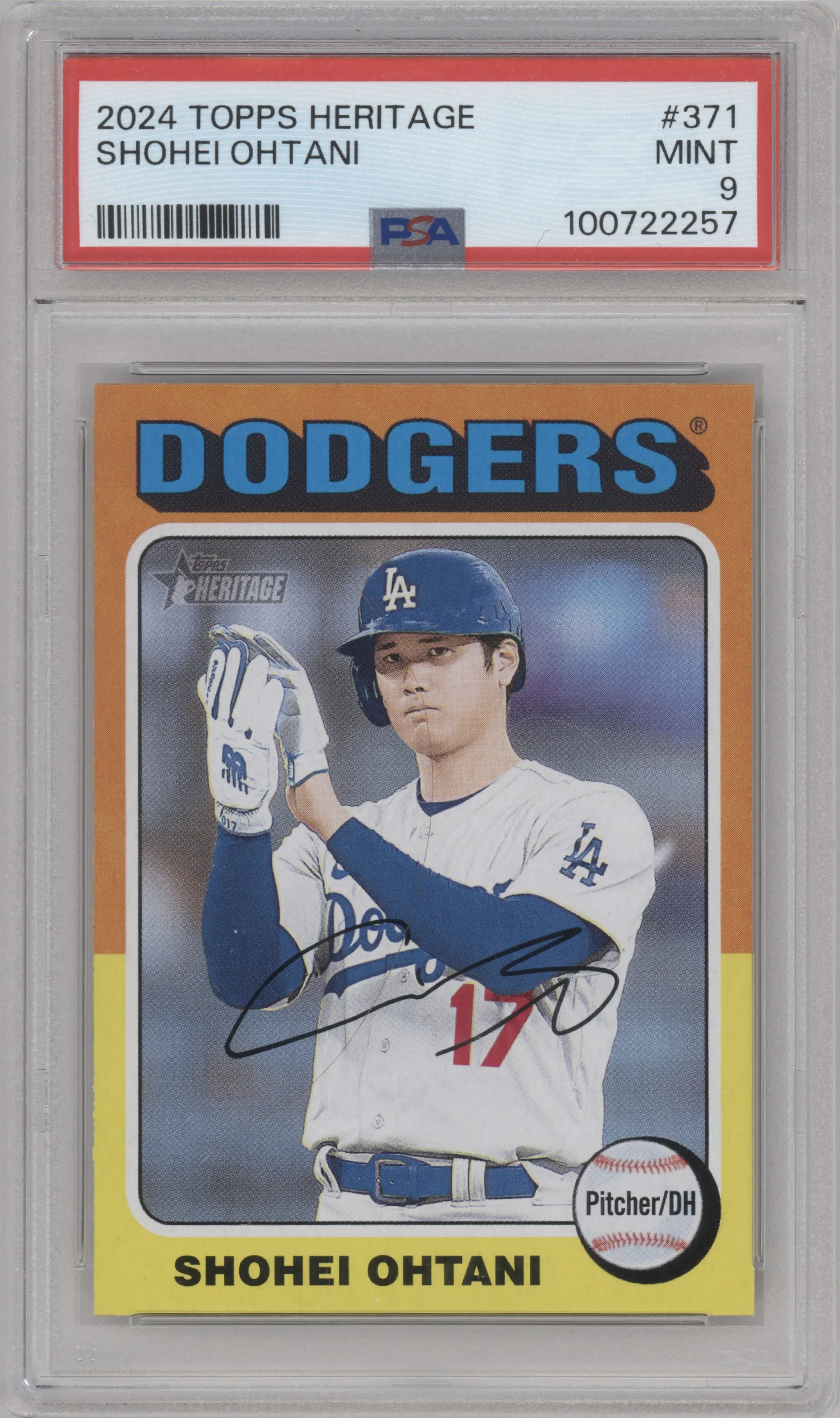 2024 Topps Heritage Shohei Ohtani #371 PSA 9