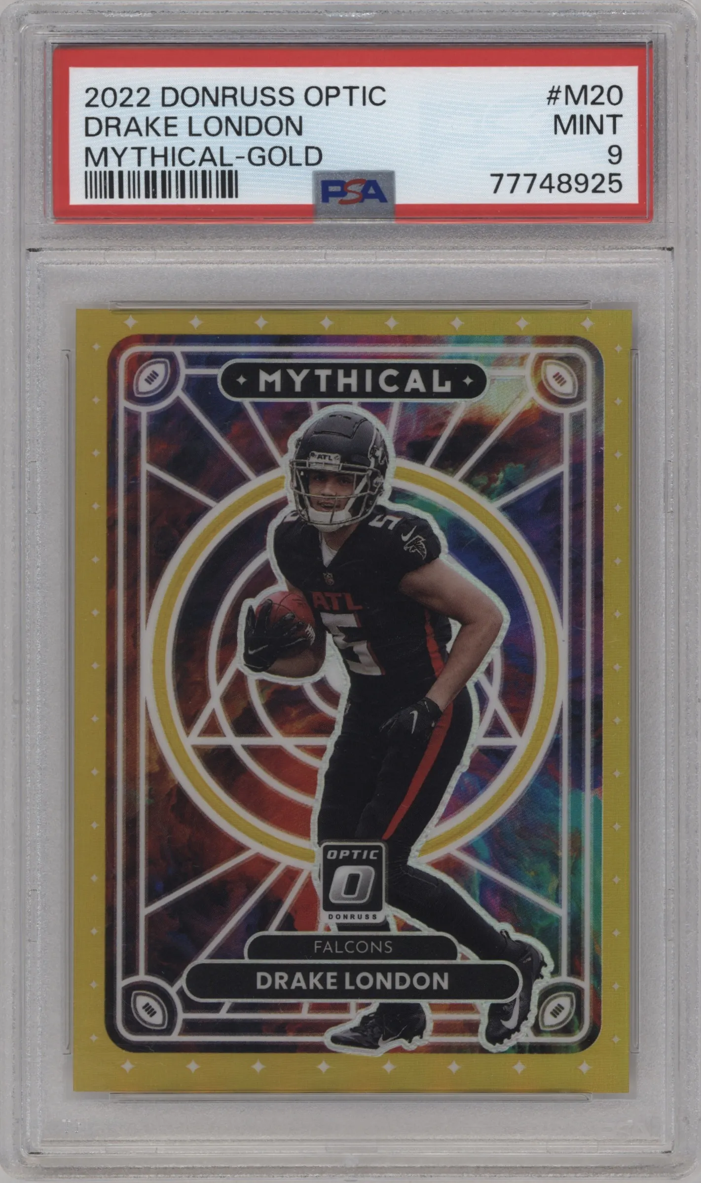 2022 Panini Donruss Optic Mythical Drake London Gold PSA 9