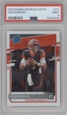 Joe Burrow from the 2020 Panini Donruss Optic set graded by PSA and given an overall grade of 9.