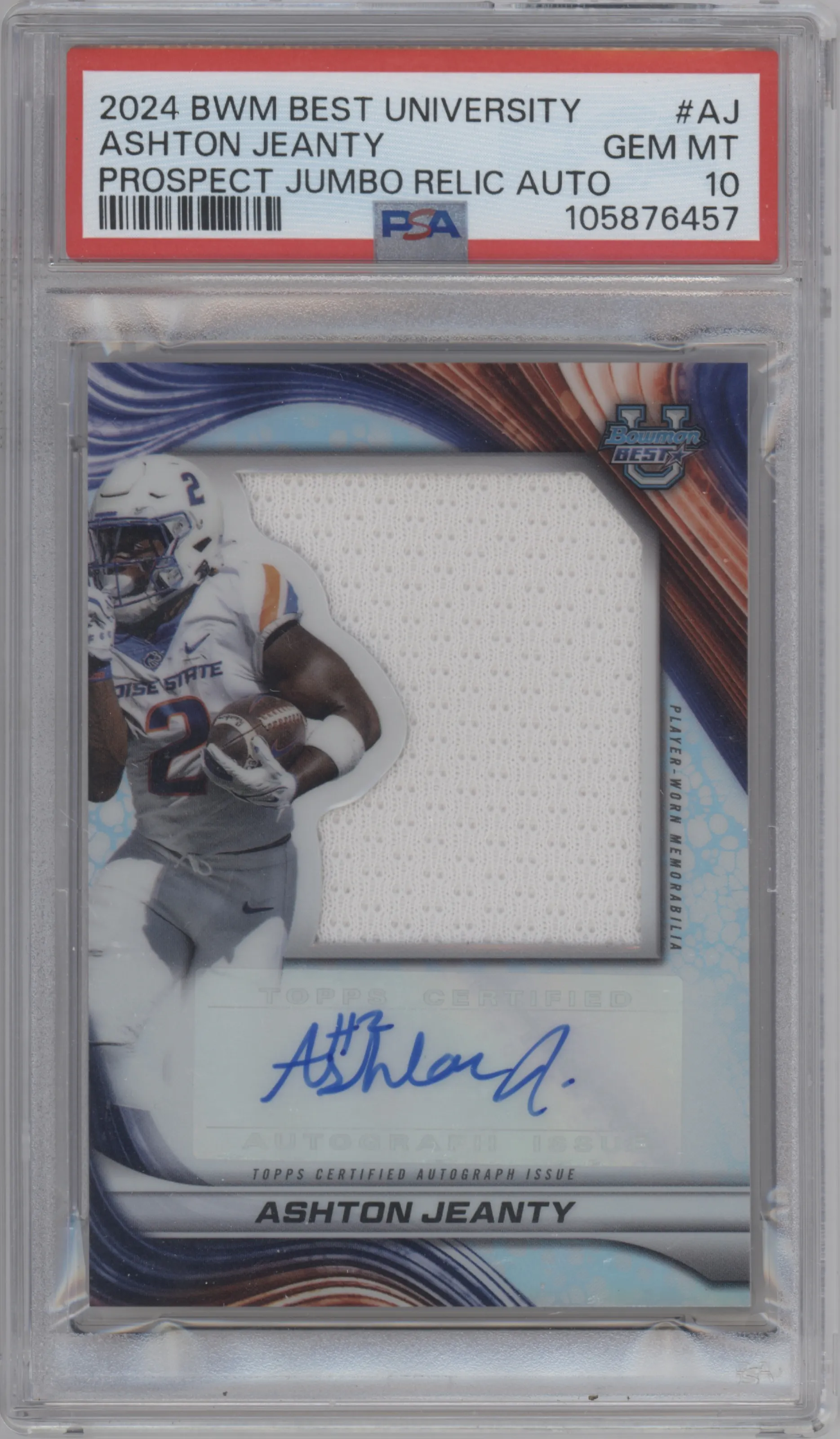 2024 Bowman University Best Pros.Jmb.Rlc.Auto Ashton Jeanty #PJA-AJ PSA 10