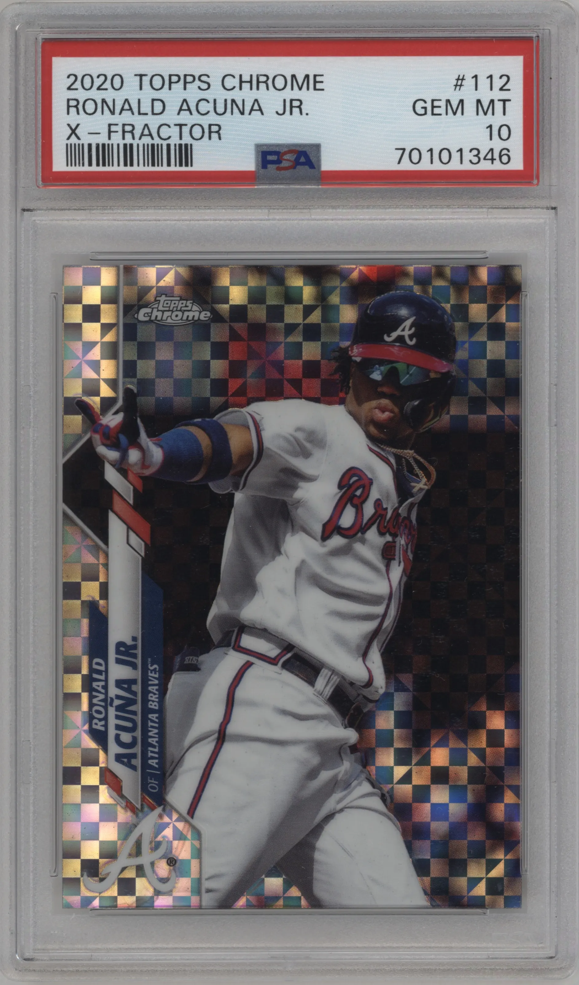 2020 Topps Chrome Ronald Acuna Jr. X-Fractor PSA 10