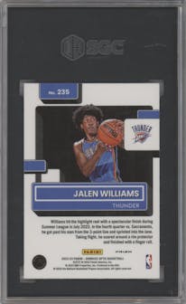 Jalen Williams from the 2022-23 Panini Donruss Optic  set featuring a Red Wave parallel graded by SGC and given an overall grade of 10.