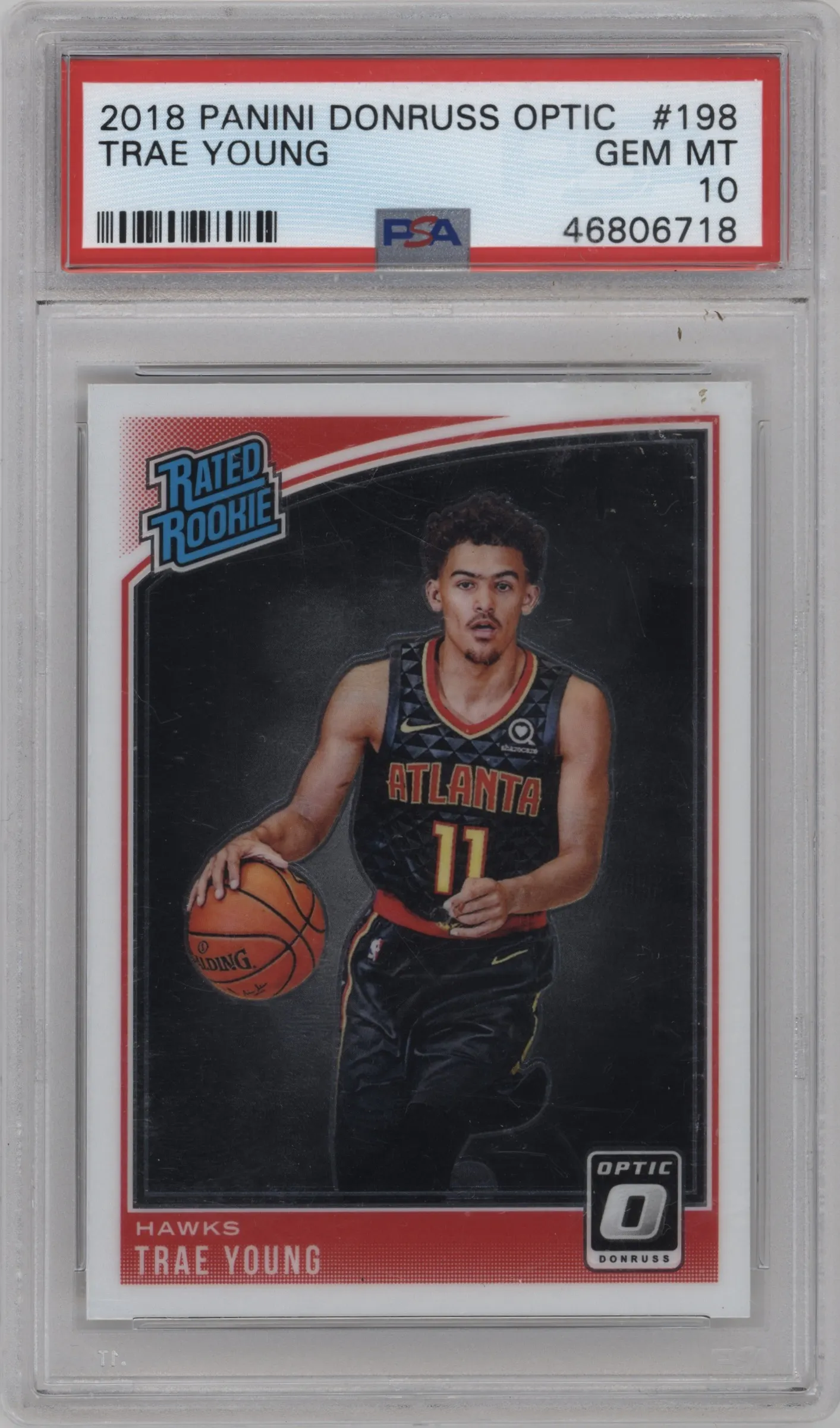 2018 Panini Donruss Optic Rated Rookie Trae Young PSA 10