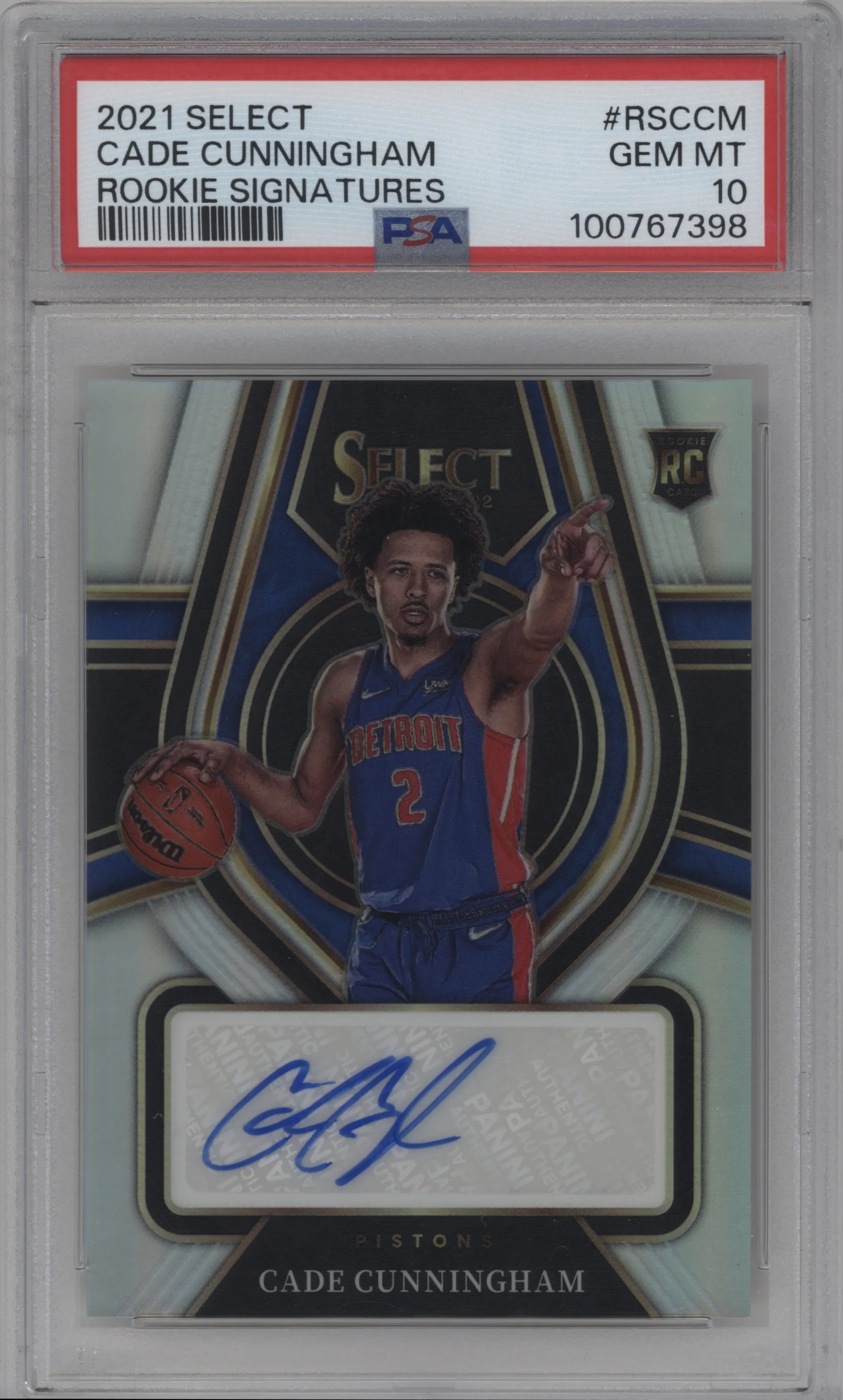 2021 Panini Select Rke.Sig. Cade Cunningham PSA 10