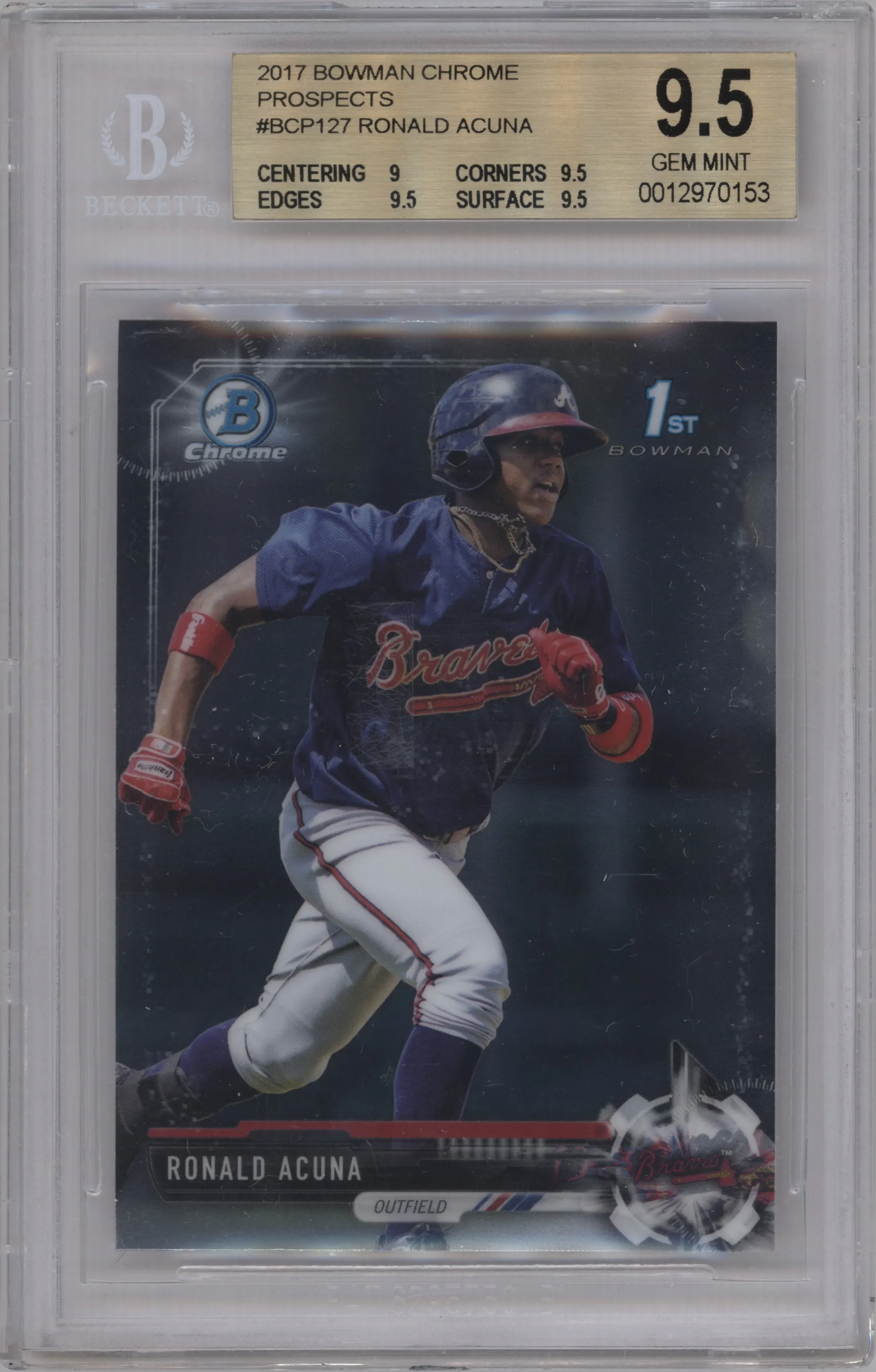 2017 Bowman Chr.Pros. Ronald Acuna BGS 9.5