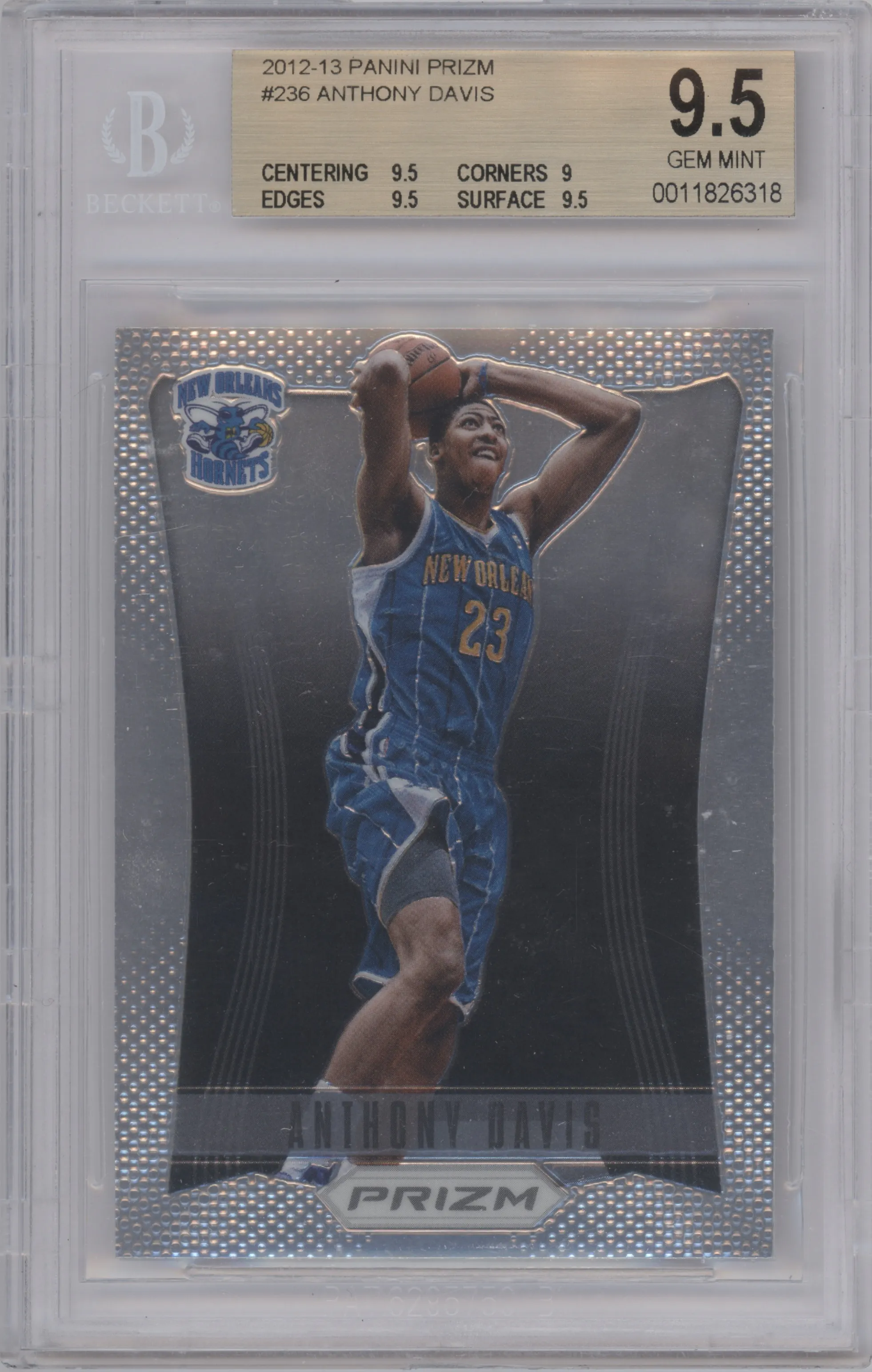 2012 Panini Prizm Anthony Davis BGS 9.5