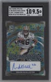 Deuce McAllister from the 2023 Panini Spectra set featuring a Neon Splatter parallel graded by SGC and given an overall grade of 9.5.