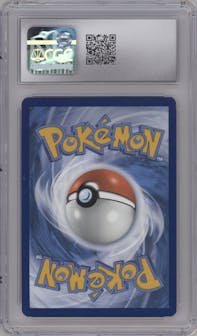 Gengar from the 2022 Pokemon SWSH set featuring a Pre-Release parallel graded by CSG and given an overall grade of 8.5.