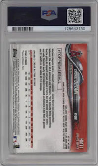 Shohei Ohtani from the 2018 Topps Chrome Update set graded by PSA and given an overall grade of 10.