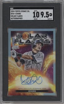 Ichiro from the 2024 Topps Cosmic Chrome set graded by SGC and given an overall grade of 9.5.