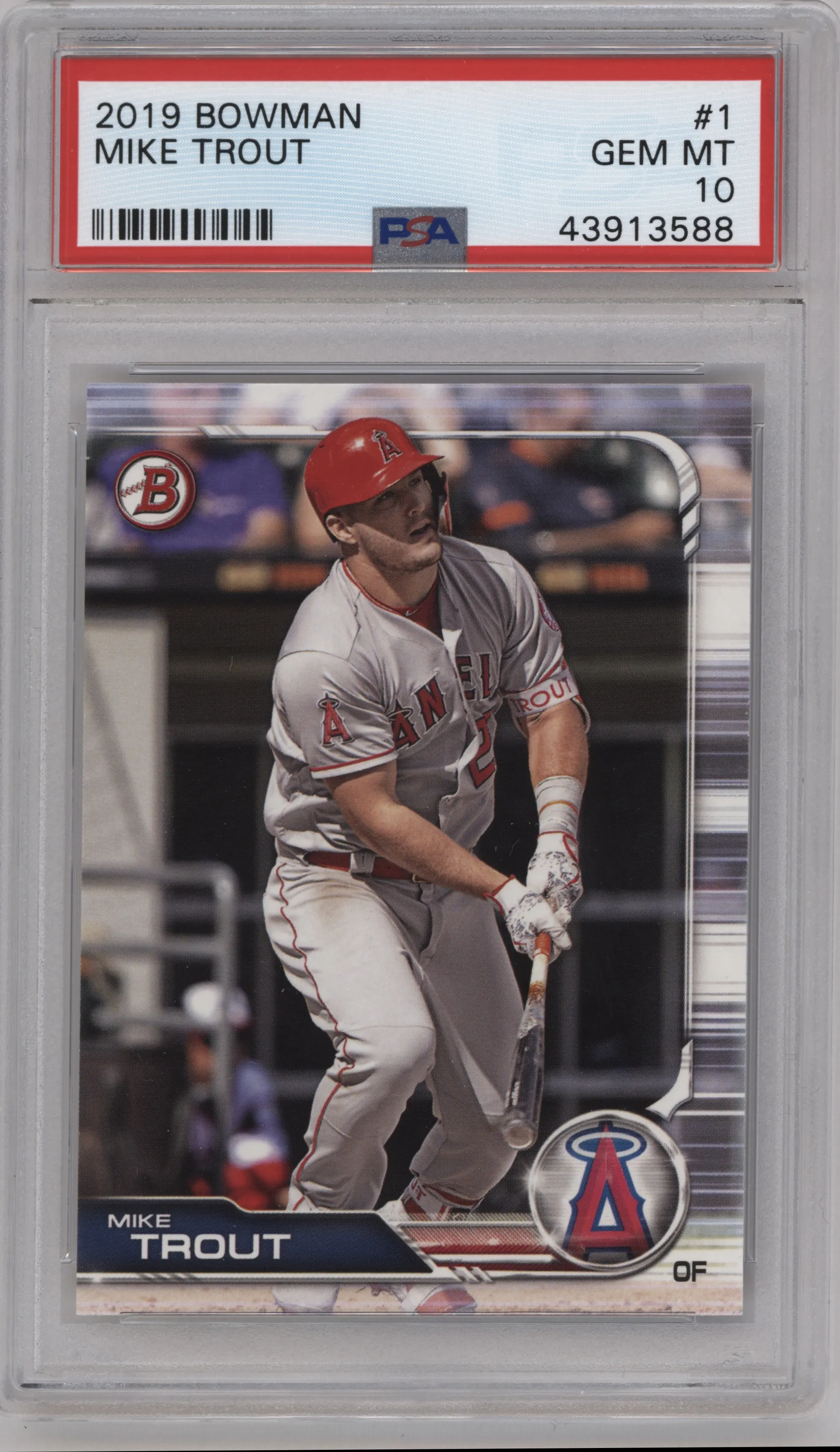 2019 Bowman Mike Trout #1 PSA 10