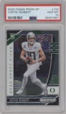 Justin Herbert from the 2020 Panini Prizm Draft Picks set graded by PSA and given an overall grade of 10.
