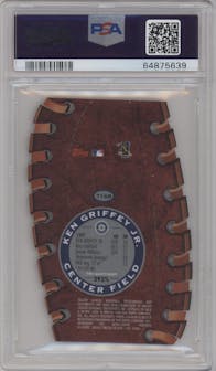 Ken Griffey Jr. from the 1998 Stadium Club set featuring a Luminous parallel graded by PSA and given an overall grade of 9.