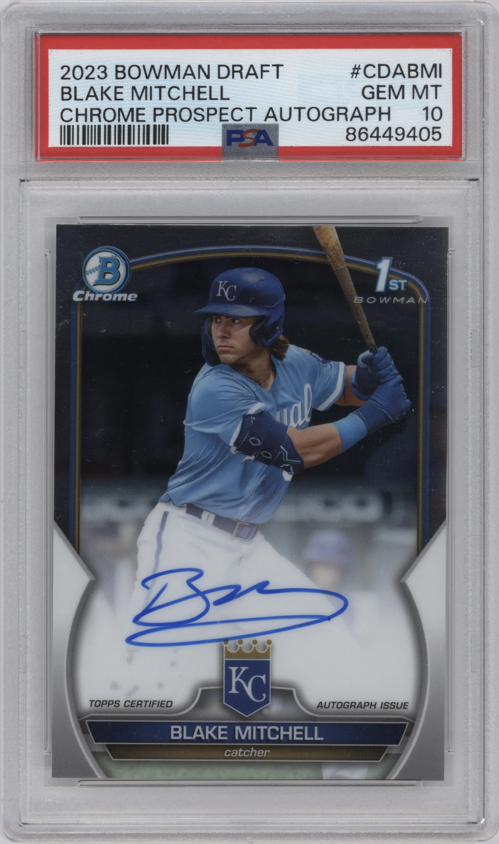 2023 Bowman Draft Chr.Pros.Auto Blake Mitchell #CDA-BMI PSA 10