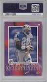 Barry Sanders from the 1997 SkyBox E-X2000 set graded by PSA and given an overall grade of 9.