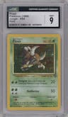 Pinsir from the 1999 Pokemon set graded by CSG and given an overall grade of 9.