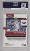 Brock Purdy from the 2022 Panini Donruss Optic set graded by PSA and given an overall grade of 10.