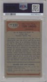 Tom Landry from the 1955 Bowman set graded by PSA and given an overall grade of 3.