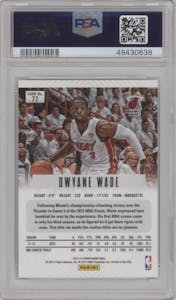 Dwyane Wade from the 2012-13 Panini Prizm set graded by PSA and given an overall grade of 9.