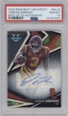Jordan Addison from the 2022-23 Bowman’s Best University  set graded by PSA and given an overall grade of 10.