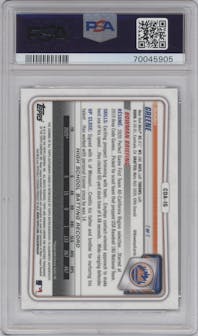 Isaiah Greene from the 2020 Bowman Draft set featuring a Blue Refractor parallel graded by PSA and given an overall grade of 9.
