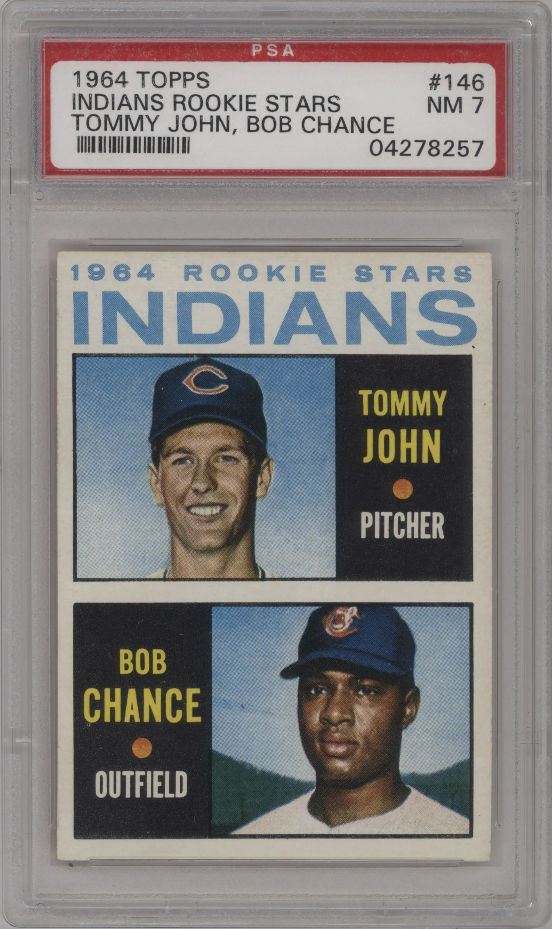 1964 Topps Tommy John/Bob Chance #146 PSA 7