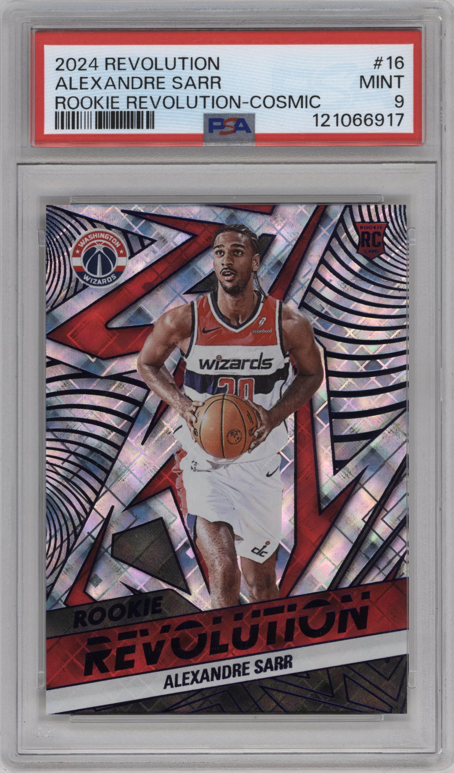 2024 Panini Revolution Rookie Revolution Alexandre Sarr Cosmic #16 PSA 9