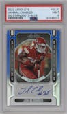 Jamaal Charles from the 2022 Panini Absolute set featuring a Blue parallel graded by PSA and given an overall grade of 9.