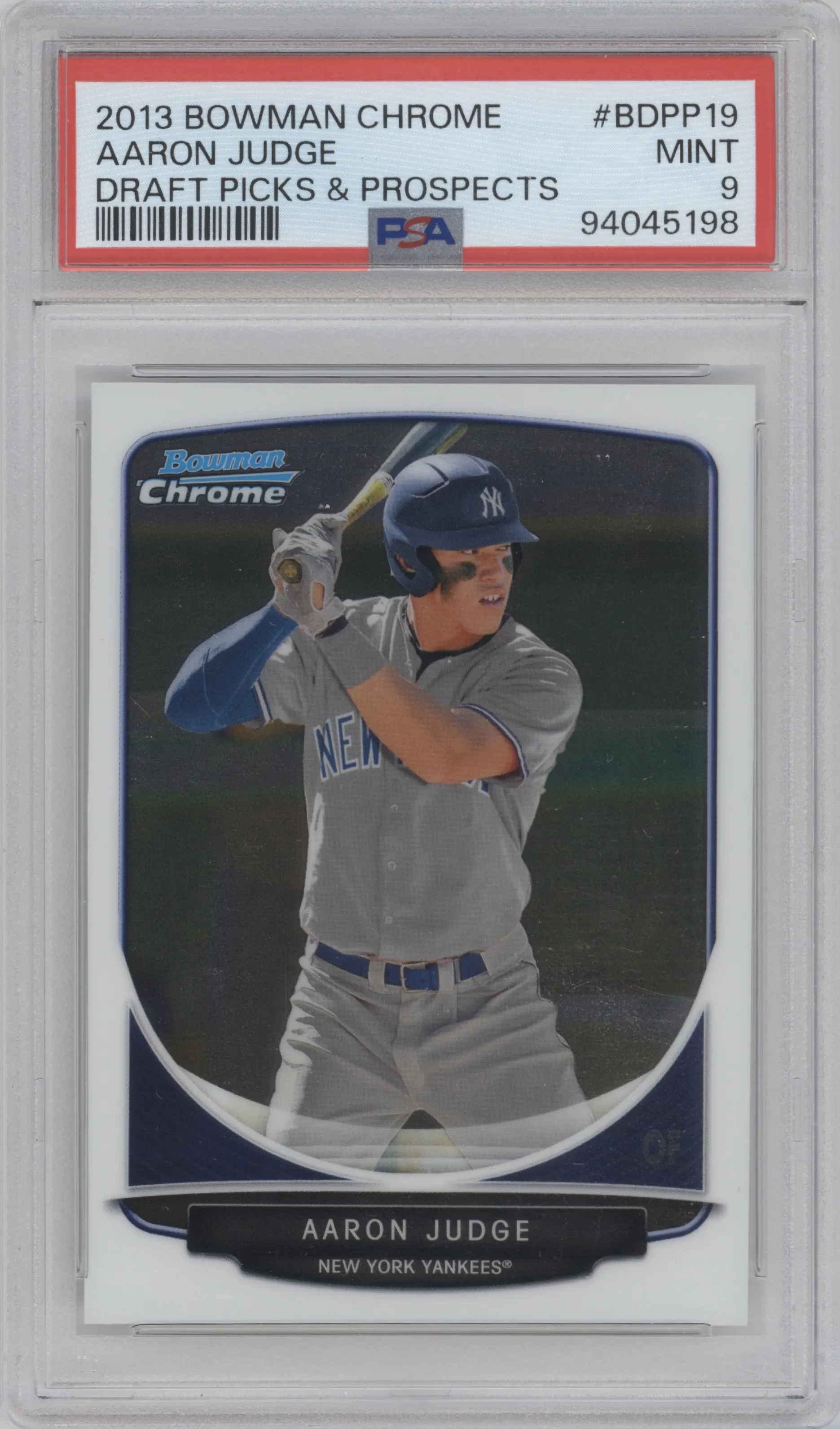 2013 Bowman Draft Picks & Prospects Chrome DP Aaron Judge PSA 9