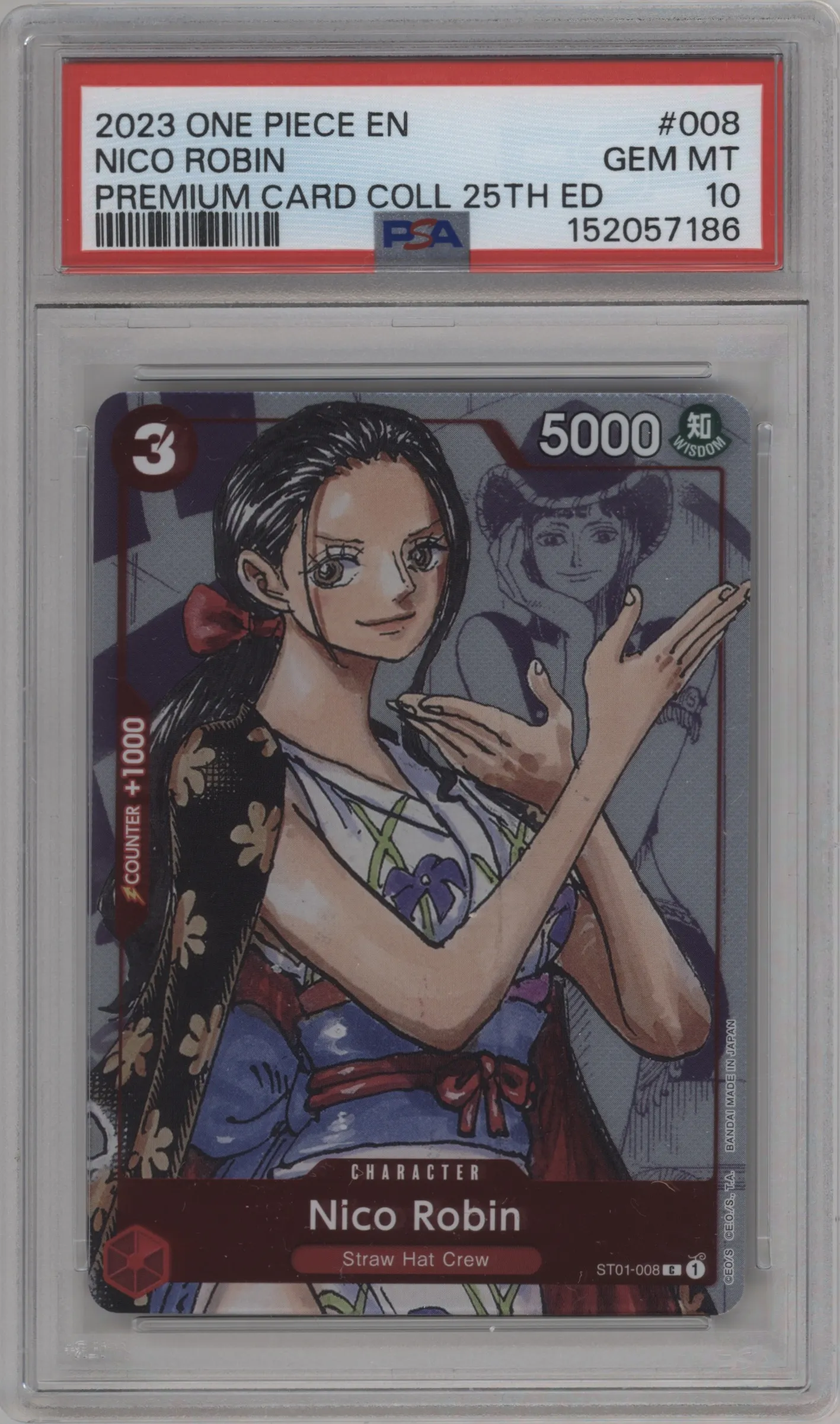 2023 One Piece Premium Collection 25th Ed. Nico Robin PSA 10