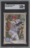 Shohei Ohtani from the 2018 Topps Gypsy Queen set graded by SGC and given an overall grade of 10.