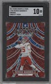 Patrick Mahomes II from the 2024 Panini Rookies & Stars set featuring a Longevity parallel graded by SGC and given an overall grade of 10.