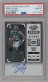Breece Hall from the 2022 Panini Contenders Optic set graded by PSA and given an overall grade of 10.