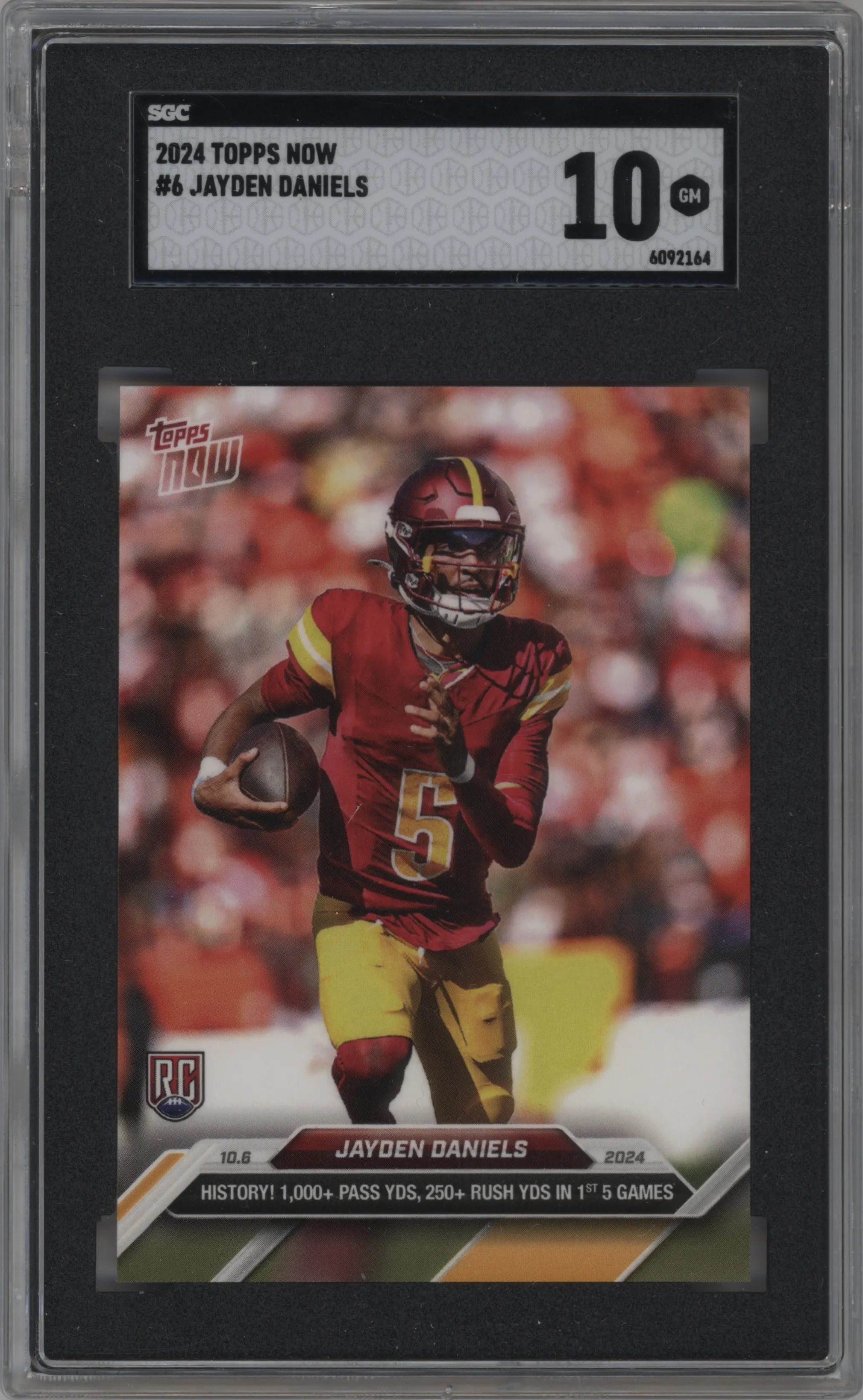 2024 Topps Now Jayden Daniels SGC 10