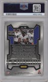Lamar Jackson from the 2023 Panini Prizm set featuring a Black/White Checker parallel graded by PSA and given an overall grade of 10.