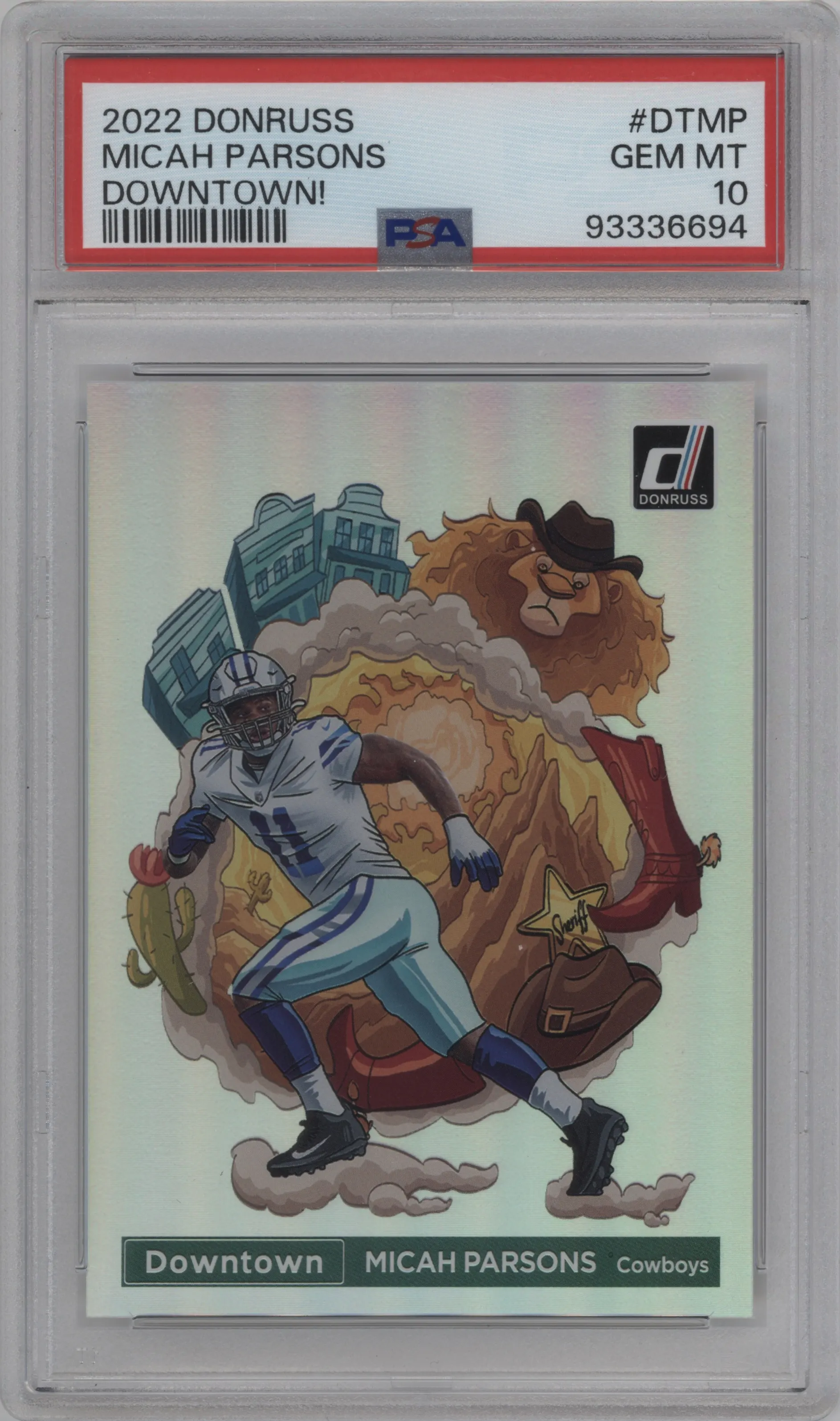 2022 Panini Donruss Downtown Micah Parsons #DT-MP PSA 10