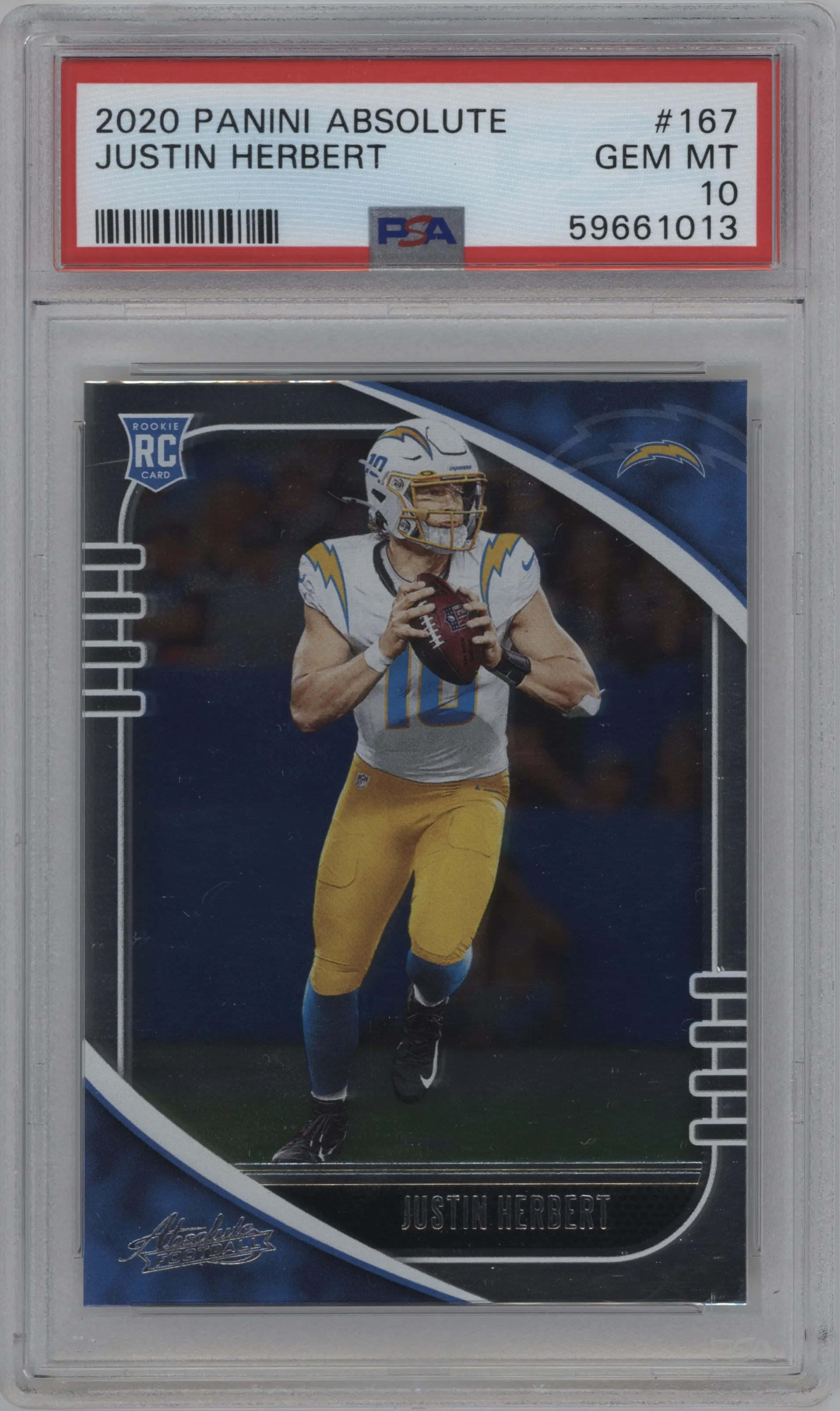 2020 Panini Absolute Justin Herbert Retail PSA 10