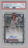 Eduardo Tait from the 2024 Bowman Chrome set featuring a Speckle Refractor parallel graded by PSA and given an overall grade of 9.