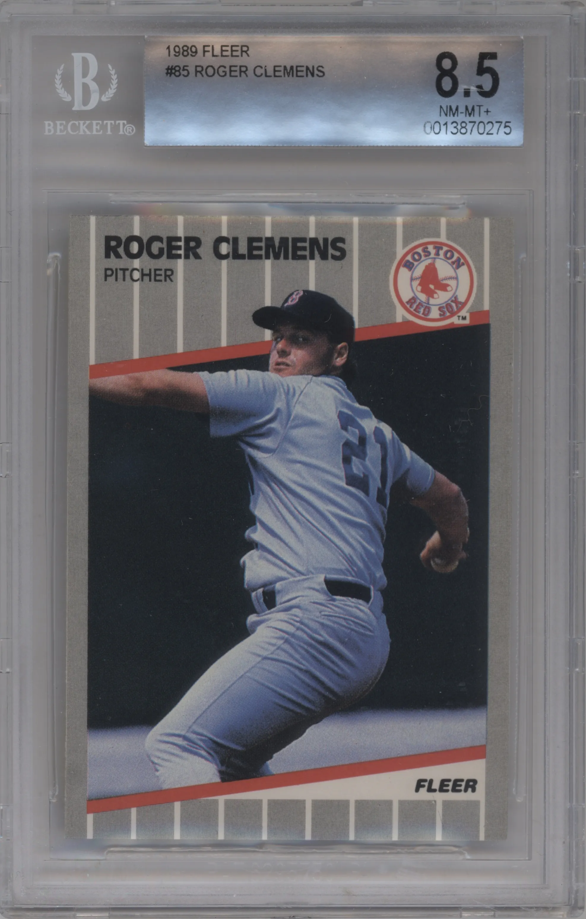 1989 Fleer Roger Clemens #85 BGS 8.5