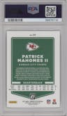 Patrick Mahomes II from the 2021 Panini Donruss Optic set graded by PSA and given an overall grade of 10.