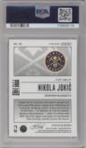 Nikola Jokic from the 2024-25 Panini Prizm set graded by PSA and given an overall grade of 10.